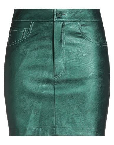 Woman Mini skirt Green Size 4 Viscose, Polyurethane