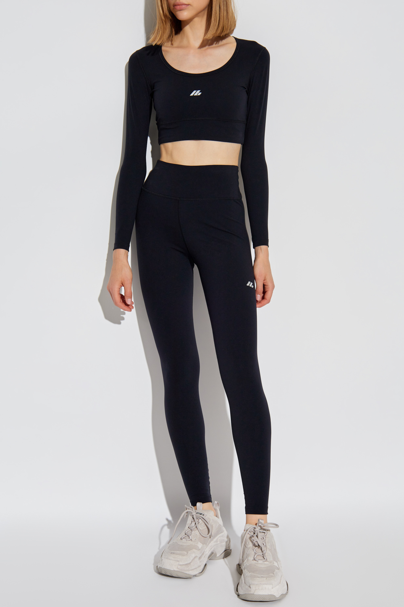Sport Leggings With Logo, Women's, Black
