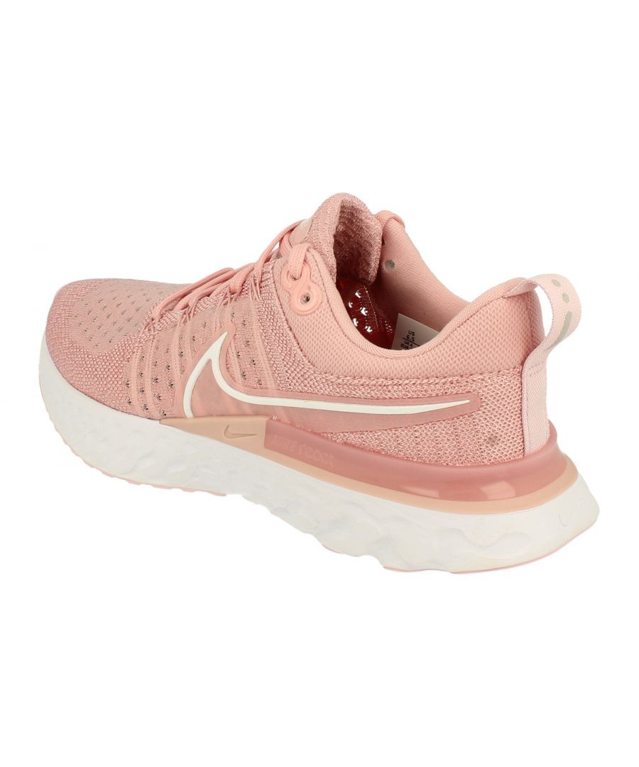 Nike Womens React Infinity Run Flyknit 2 Pink Trainer