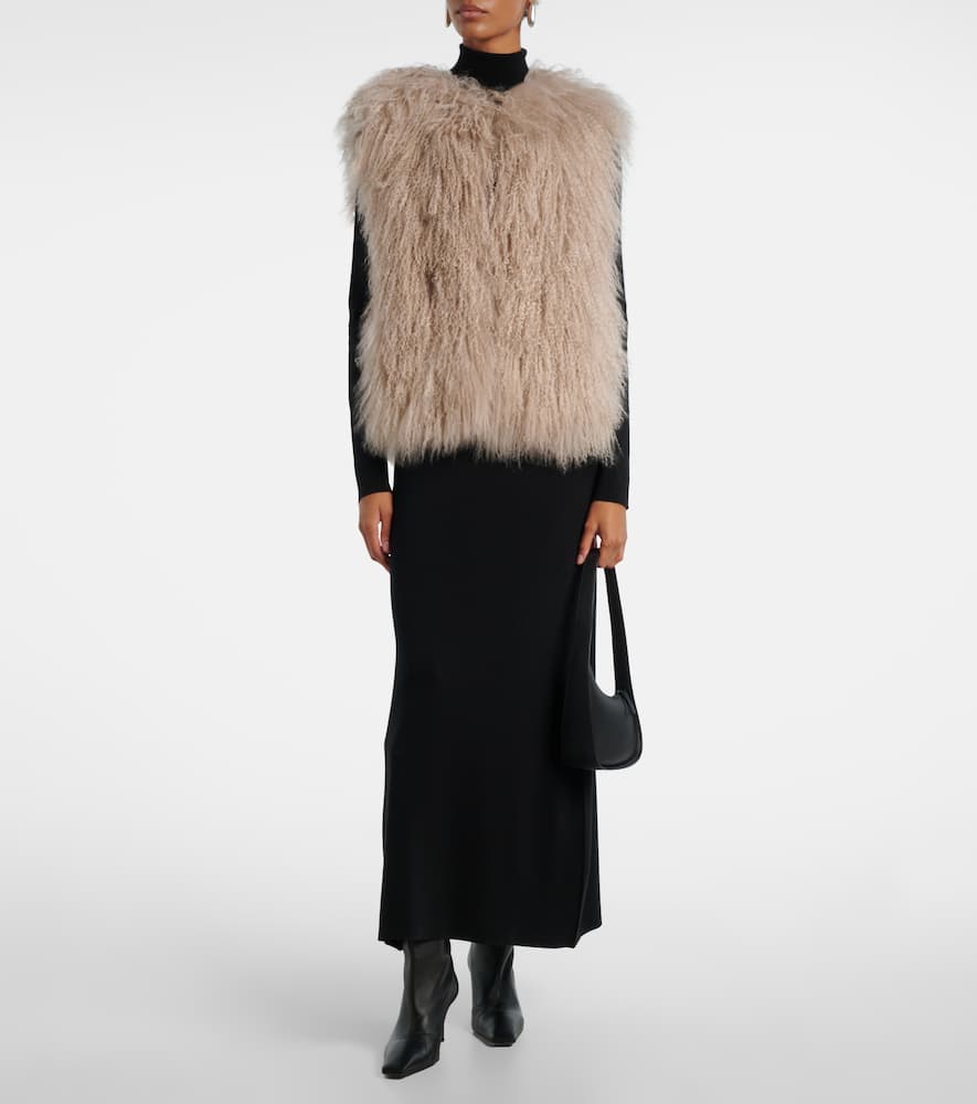 Shearling gilet