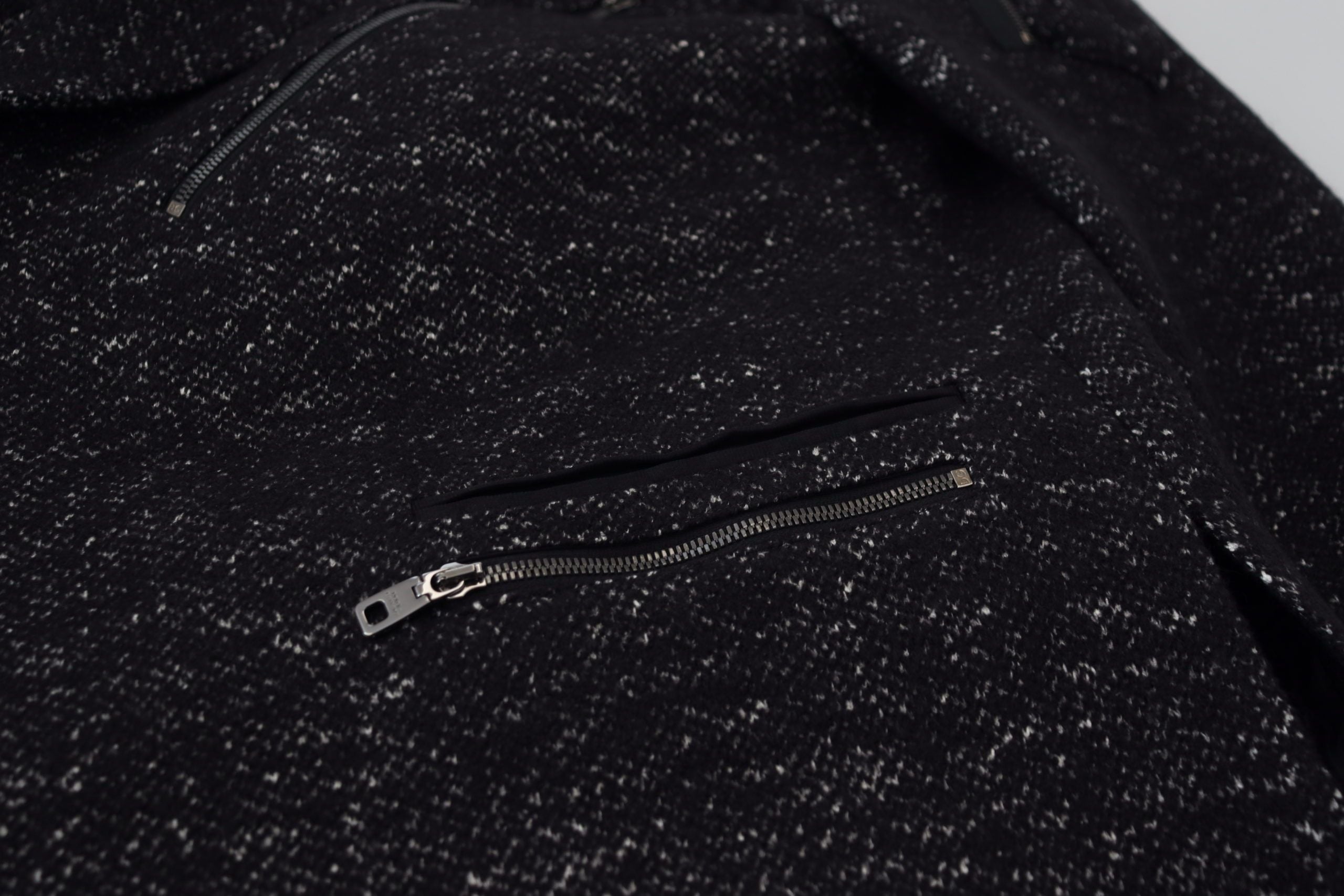 Wool Double-Breasted Coat — Black