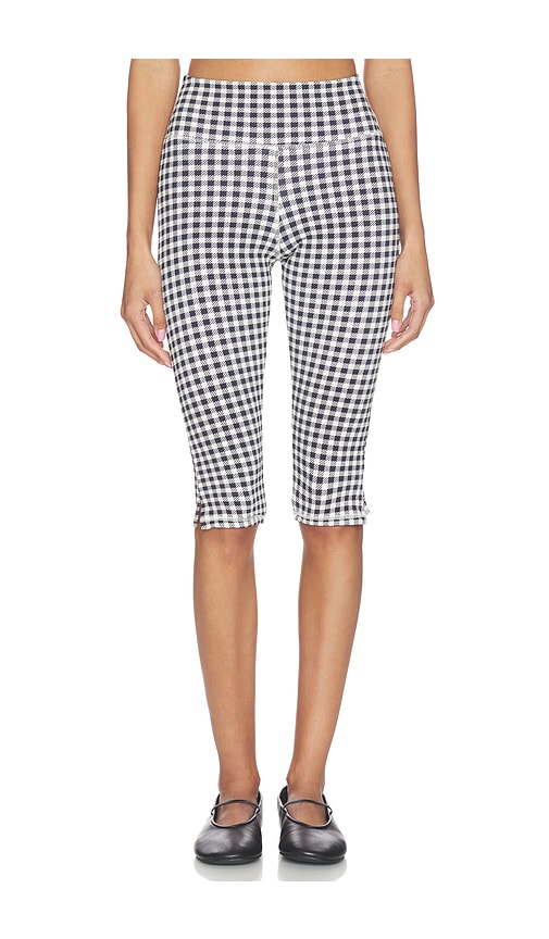 STRUT-THIS The Wren Capri Legging in Black,White. - S also in XS