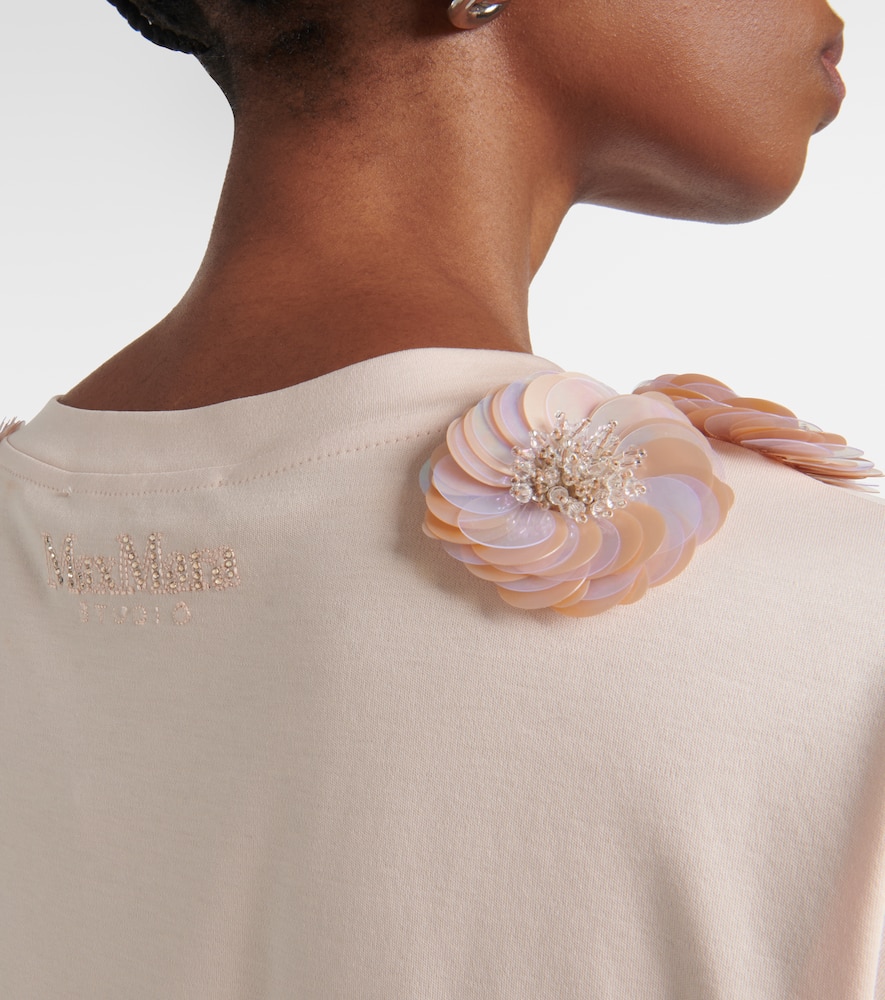 Gennaio embellished jersey top
