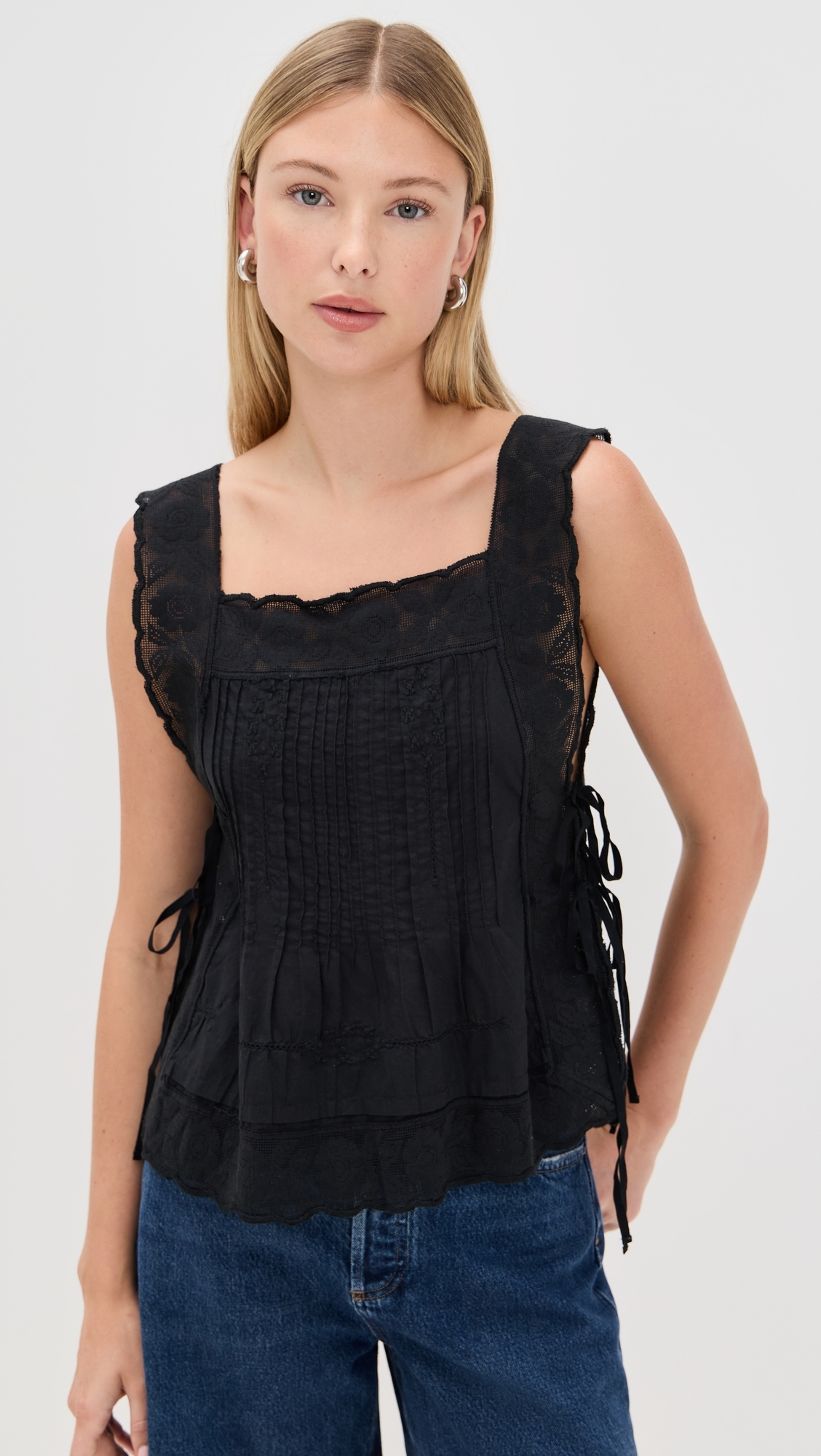 The Attic Lace Cami Black