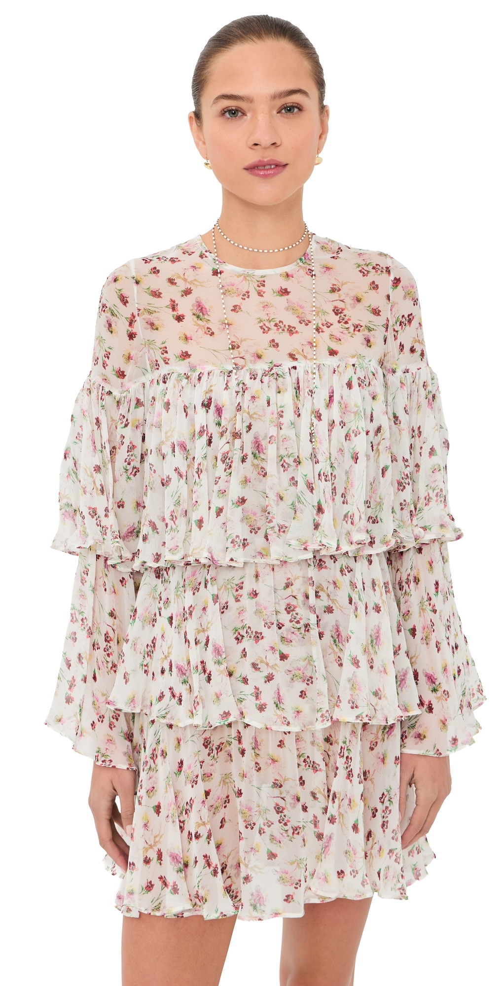 Vienna Wild Garden Dress White