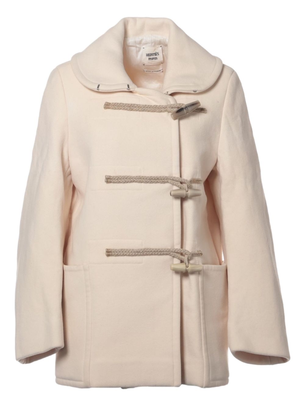 Hermès Pre-Owned 1990-2000 wool duffle coat - Neutrals