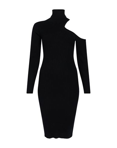 Woman Midi dress Black Size L Viscose, Polyester, Polyamide