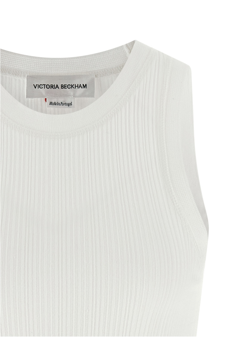 Rib Tank Tops White