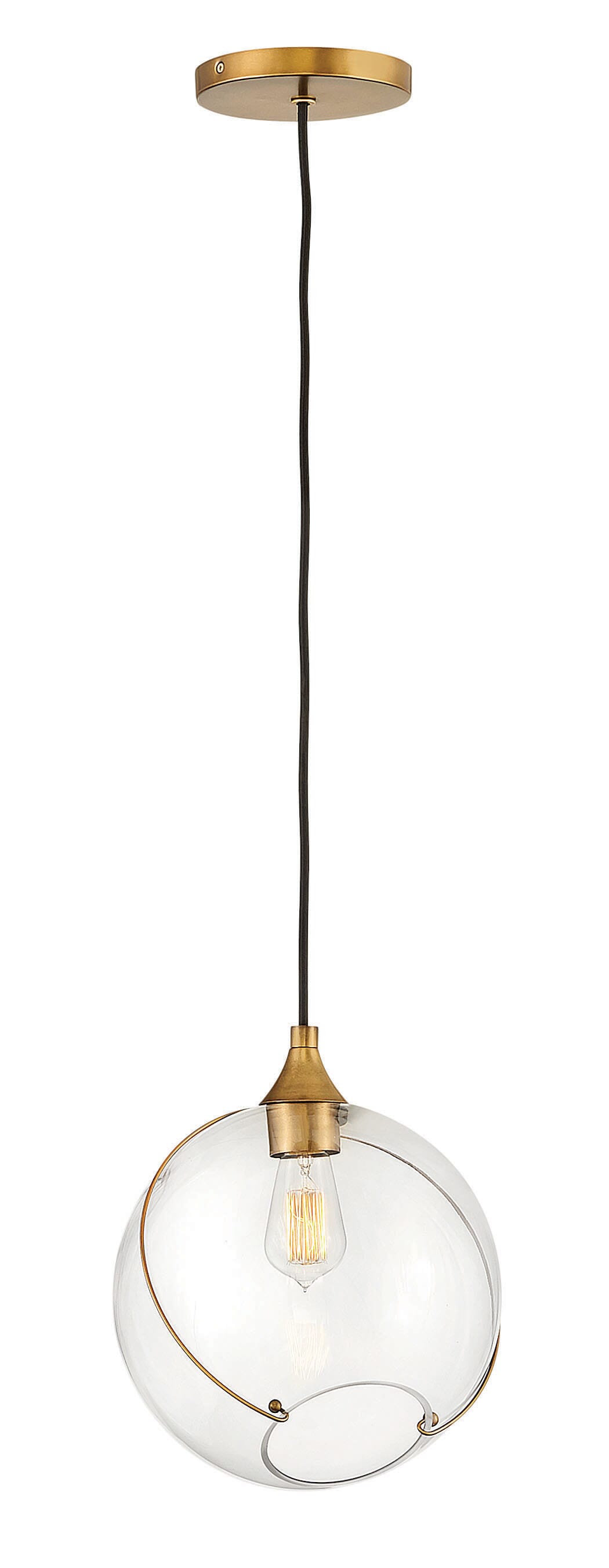 Heritage Brass LED Pendant from the Skye Collection