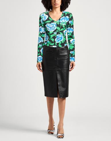 Woman Shirt Black Size M Cotton, Elastane