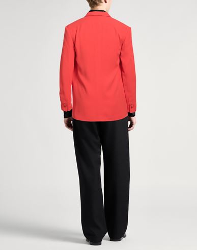 Man Blazer Red Size S Acetate, Viscose