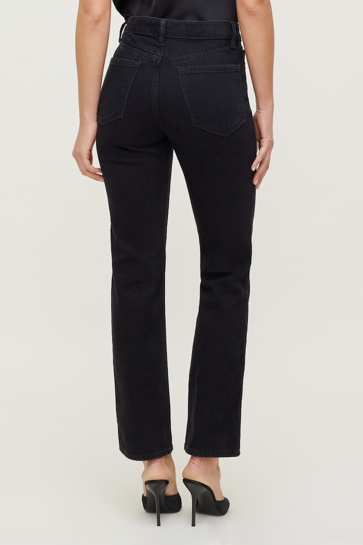 Frenchie High Rise Slim Leg Jeans - Black - Women Clothing