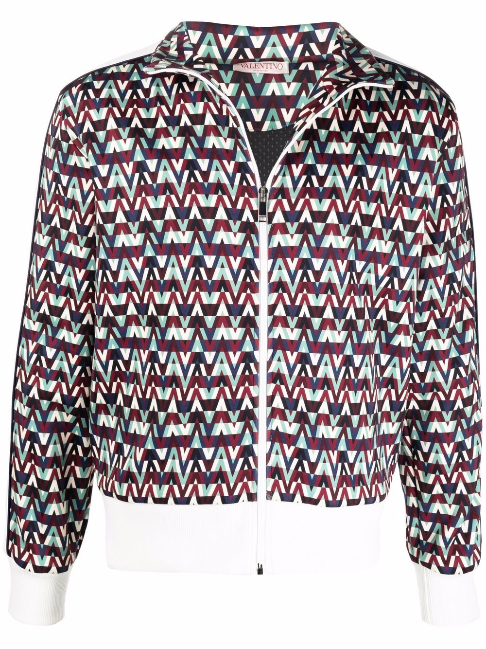 Optical Valentino-print track jacket - Blue