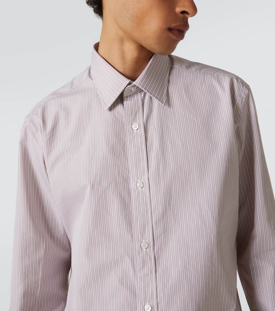 Striped cotton poplin shirt