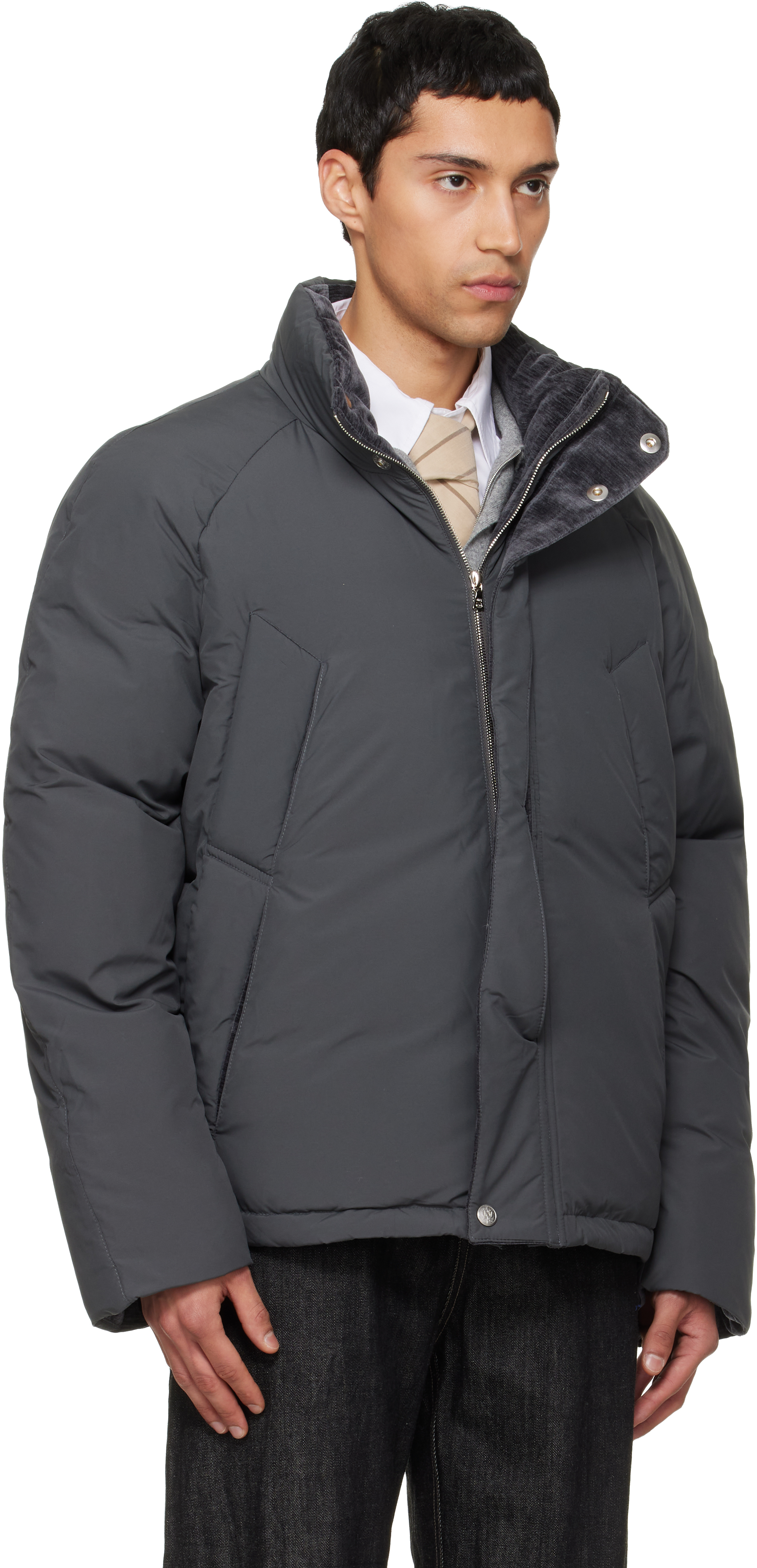Gray 8 Pocket Down Jacket