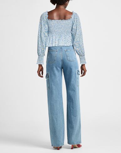 Rixo Woman Top Azure Size L Cotton