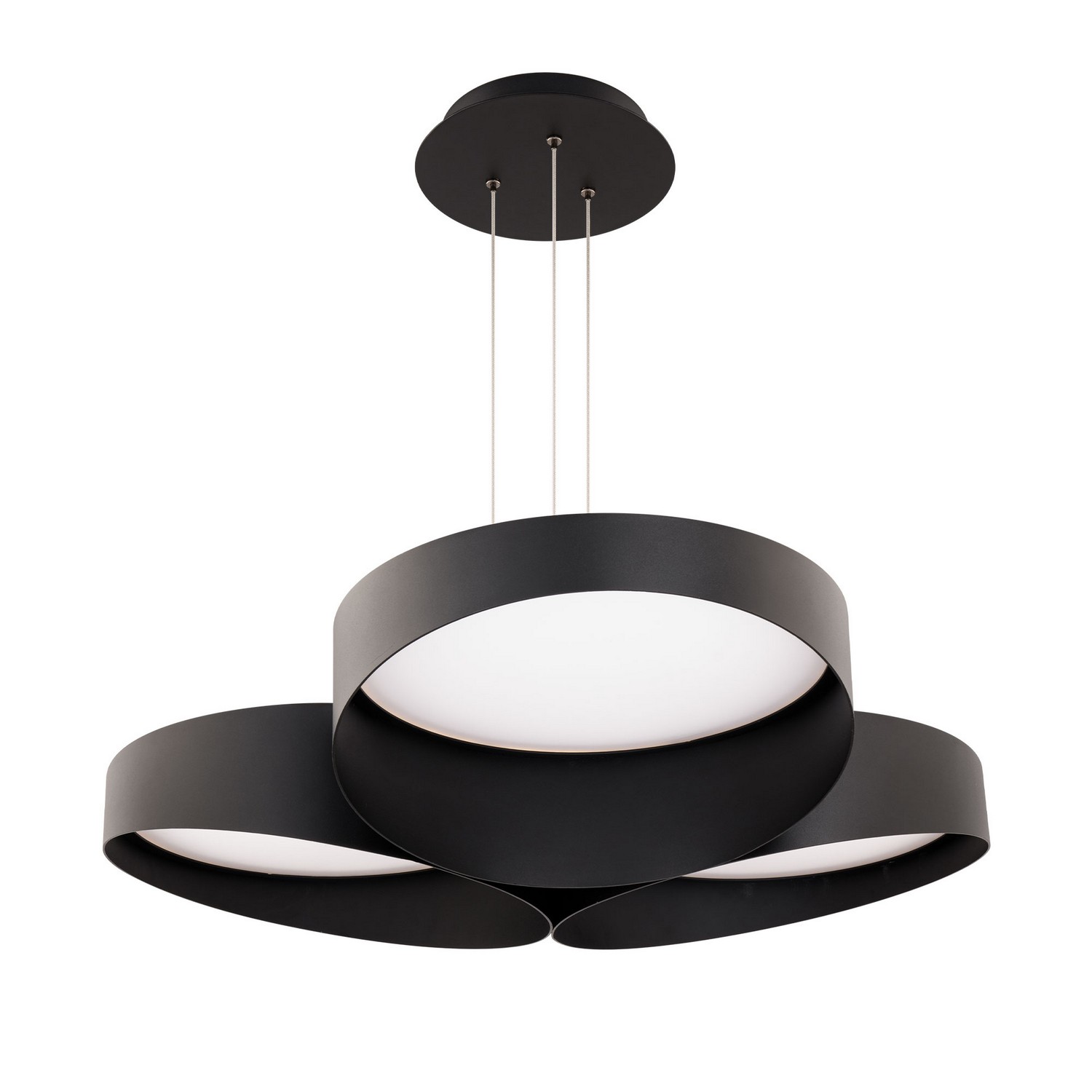 Black LED Pendant from the Triolet Collection