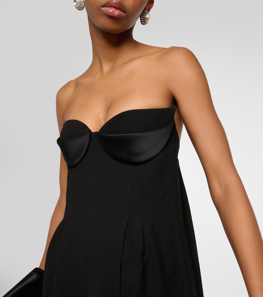 Mônot Strapless crêpe wide-leg jumpsuit
