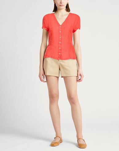 Woman Shirt Tomato red Size 6 Linen