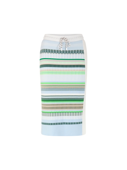 Marc Cain ‘Knitted in Germany’ jacquard skirt, blue, 34 N