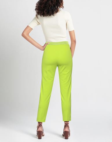Woman Pants Lime green Size 10 Polyester, Elastane