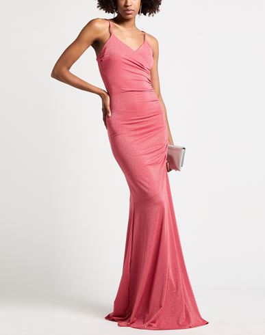 Woman Maxi dress Coral Size 6 Polyamide, Viscose, Elastane, Polyester