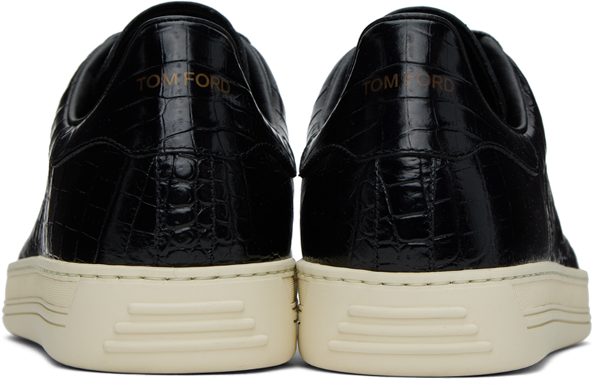 TOM FORD Black Printed Croc Warwick Sneakers