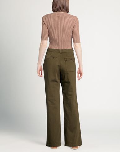 Woman Pants Military green Size 12 Cotton