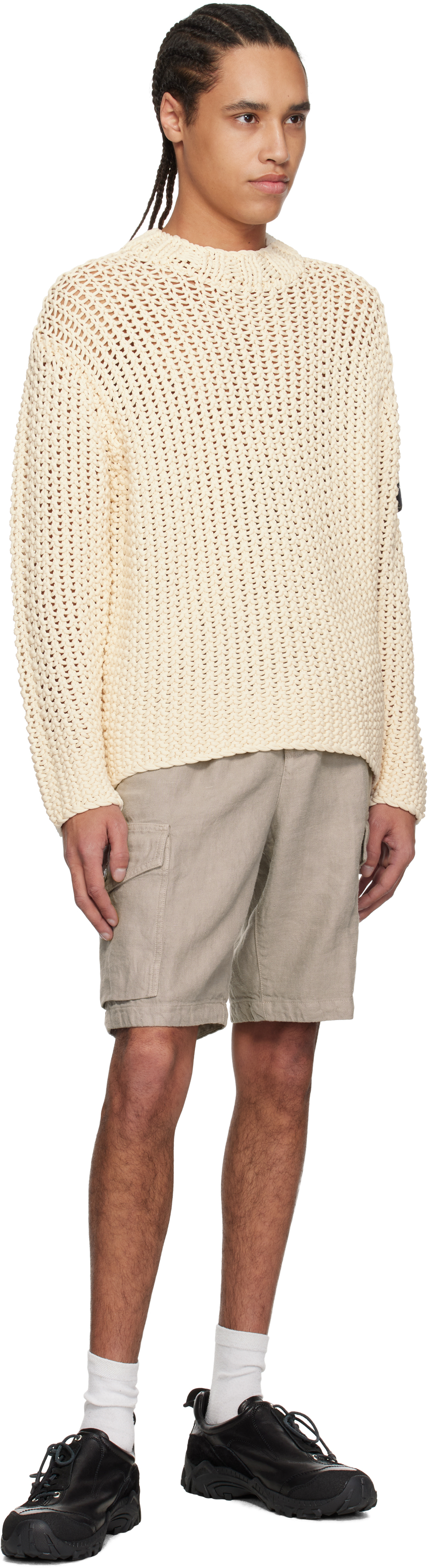 Stone Island Off-White & Red UV-Reactive Sweater