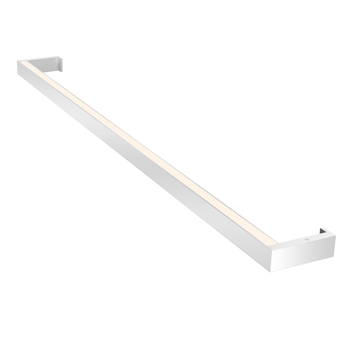 Thin-Line 2-Light 1" Bathroom Vanity Light in Bright Satin Aluminu