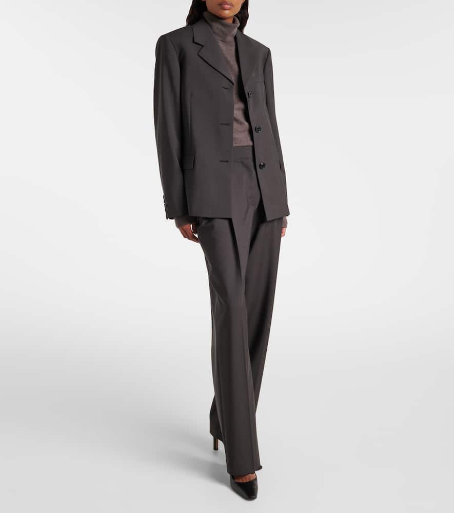 Mikkela high-rise wool and mohair pants