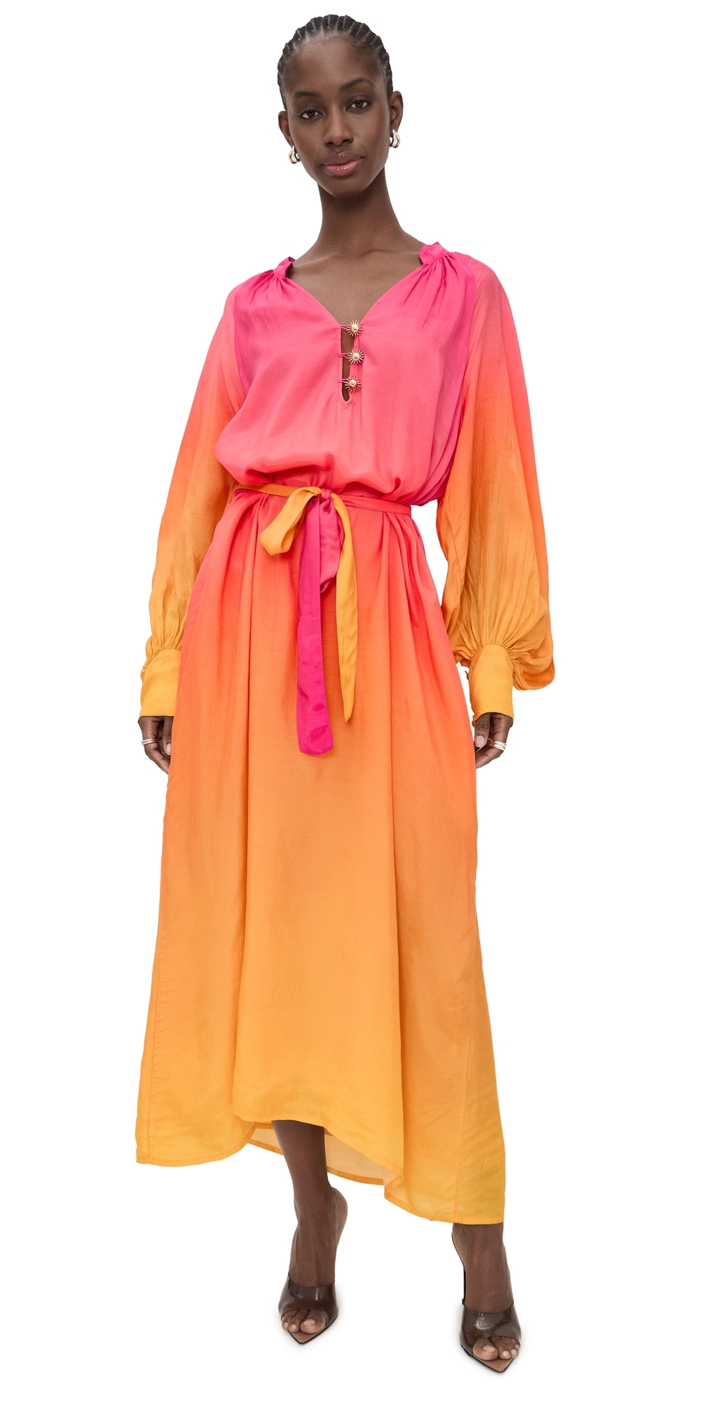 Angie Long Dress Bemberg Tie And Dye One Size
