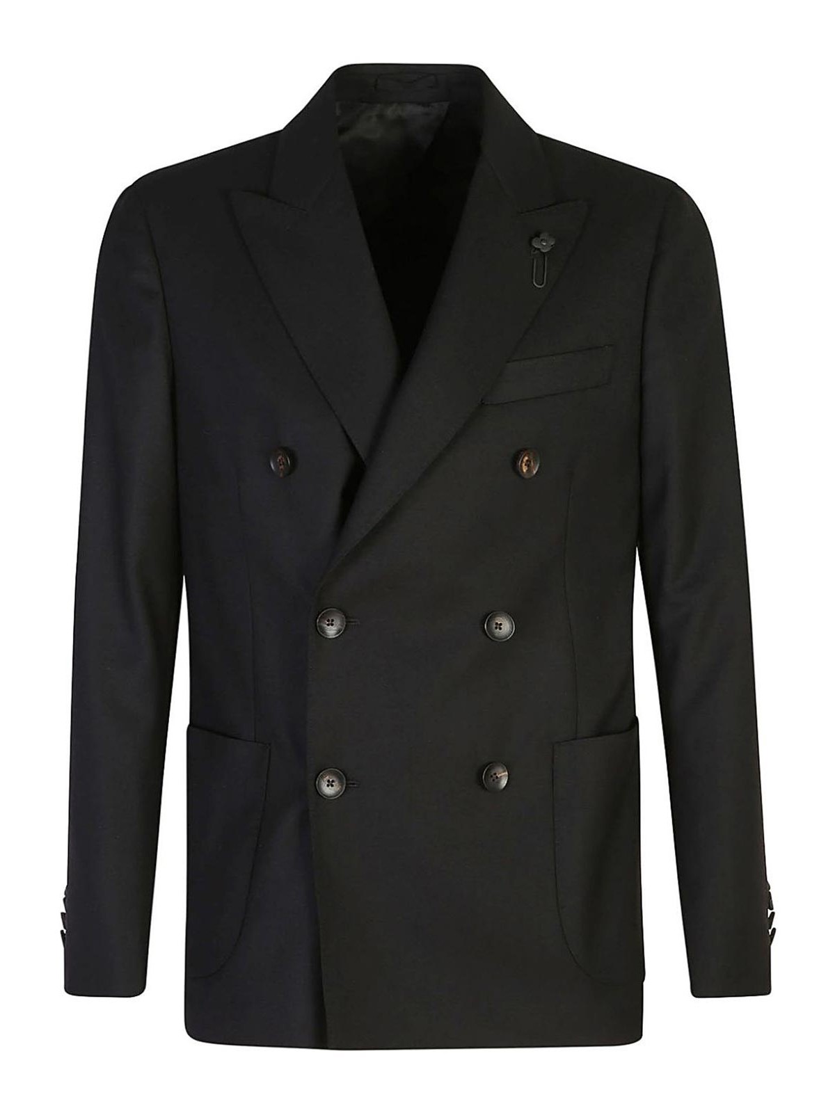 Double -breasted blazer with application