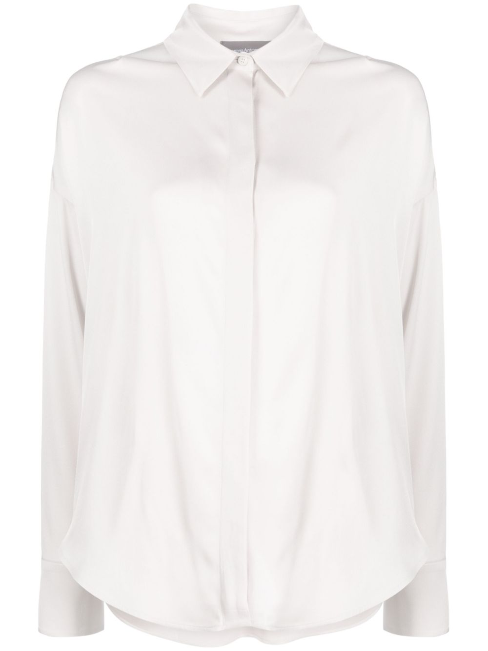 Concealed-front fastening shirt - Grey