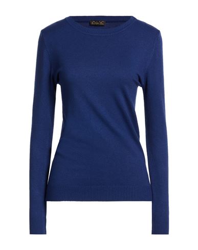 Woman Sweater Blue Size L/XL Viscose, Polyamide, Polyester