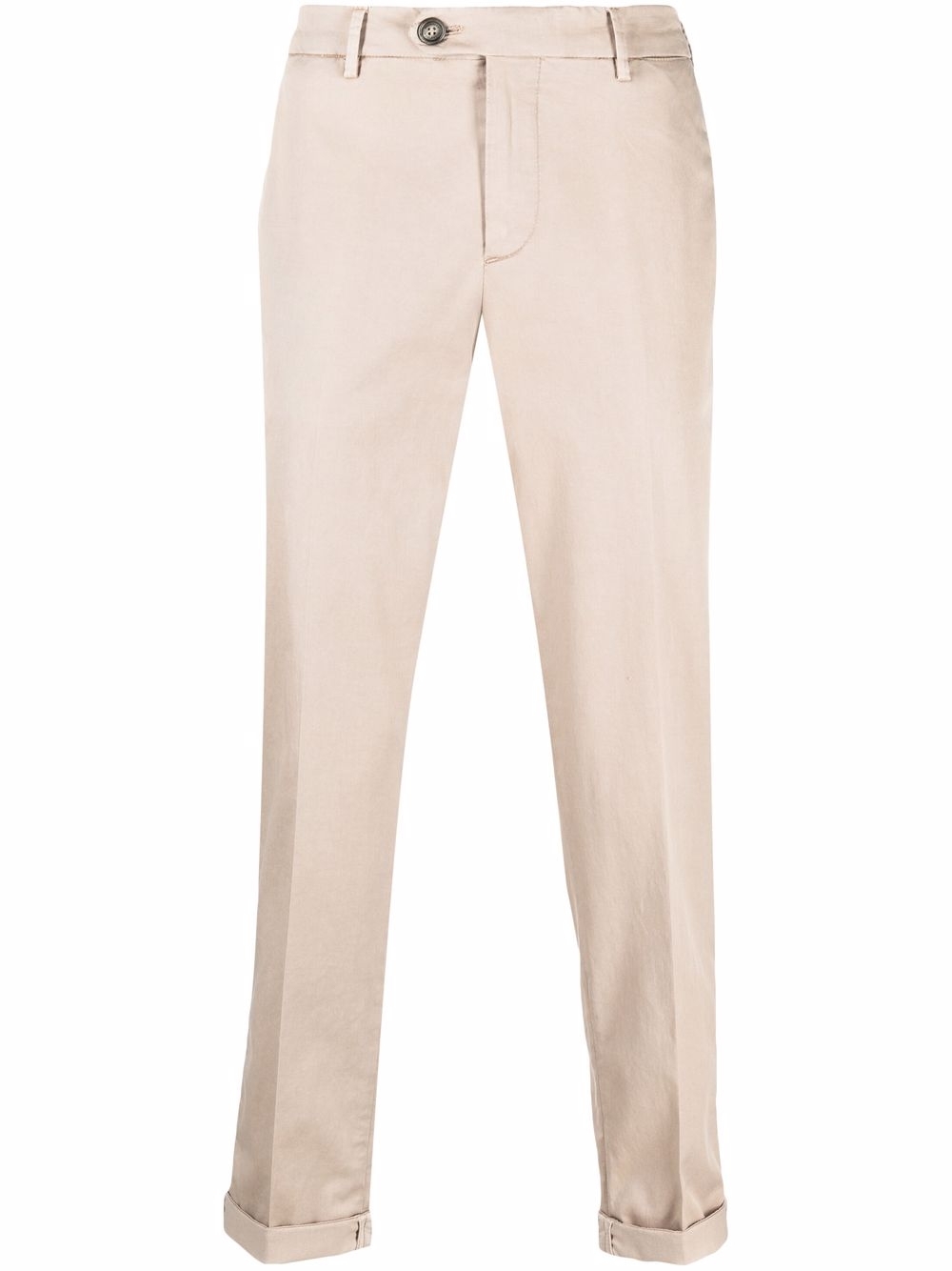 Dyed straight-leg trousers