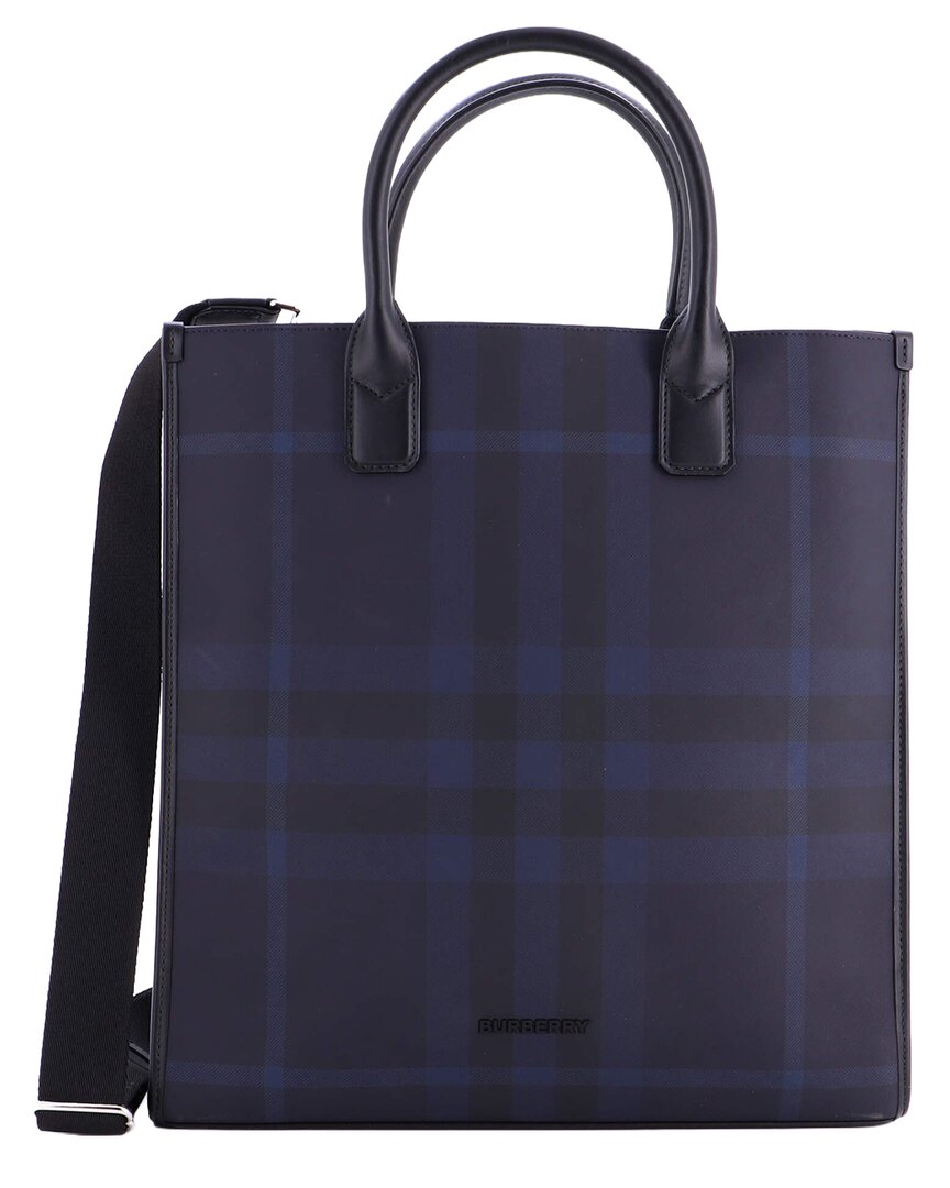 Convertible Tote London Check Coated With Medium (Authentic Pre-Loved)