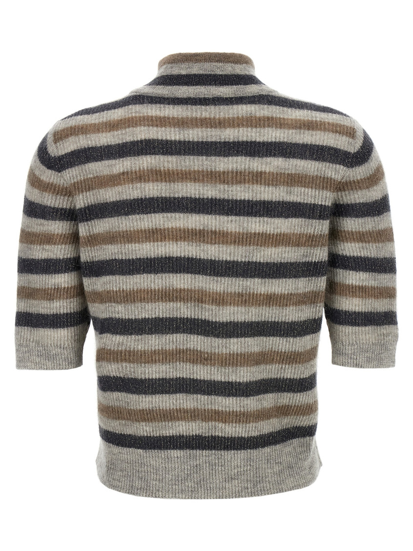 Brunello Cucinelli striped sweater - Grey