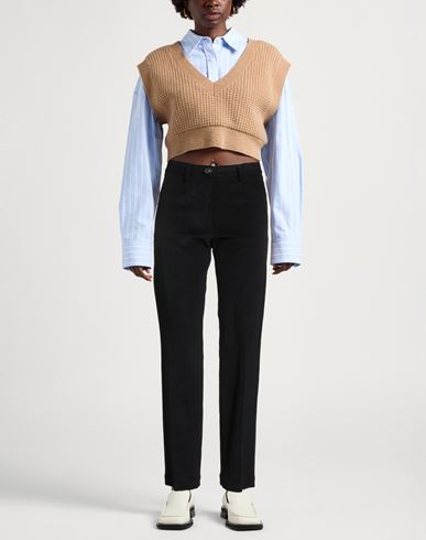 Momoní Woman Pants Black Size 4 Cotton, Modal, Elastane
