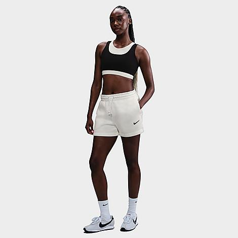Women's Sportswear Phoenix Fleece Mid-Rise 4" Shorts in SAIL/BLACK