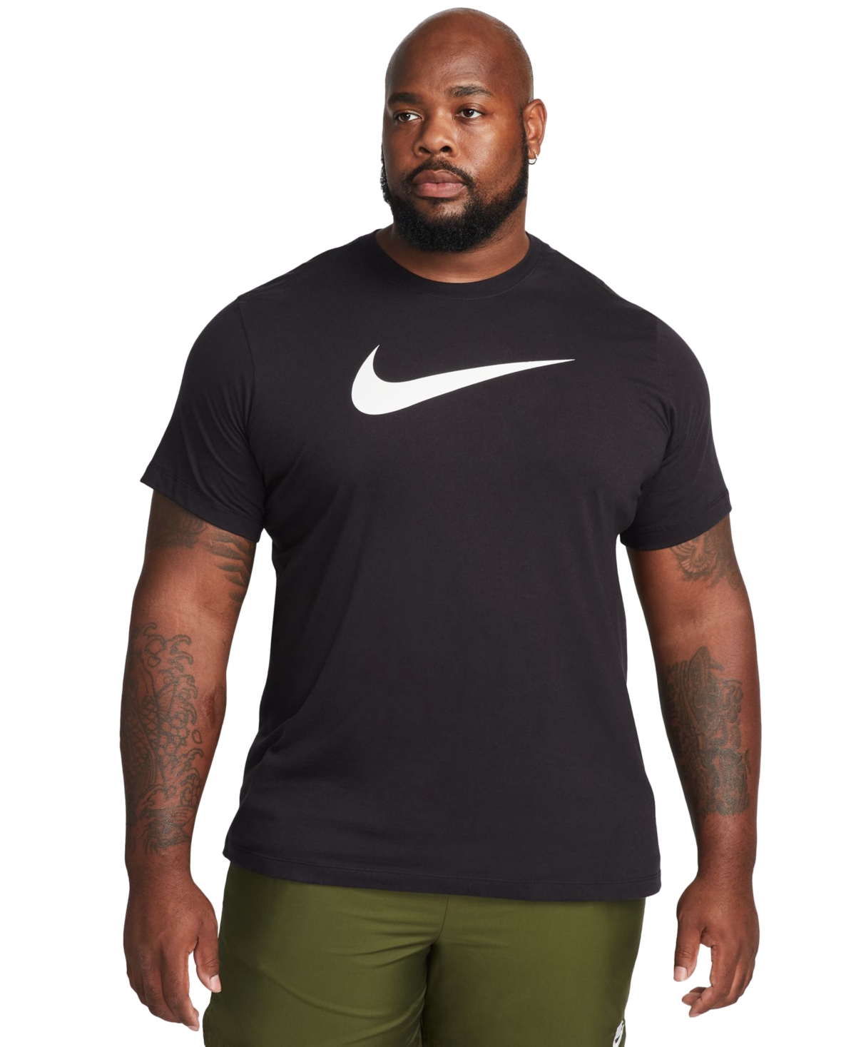 Sportswear Men's Swoosh Short-Sleeve Crewneck T-Shirt - Black/white