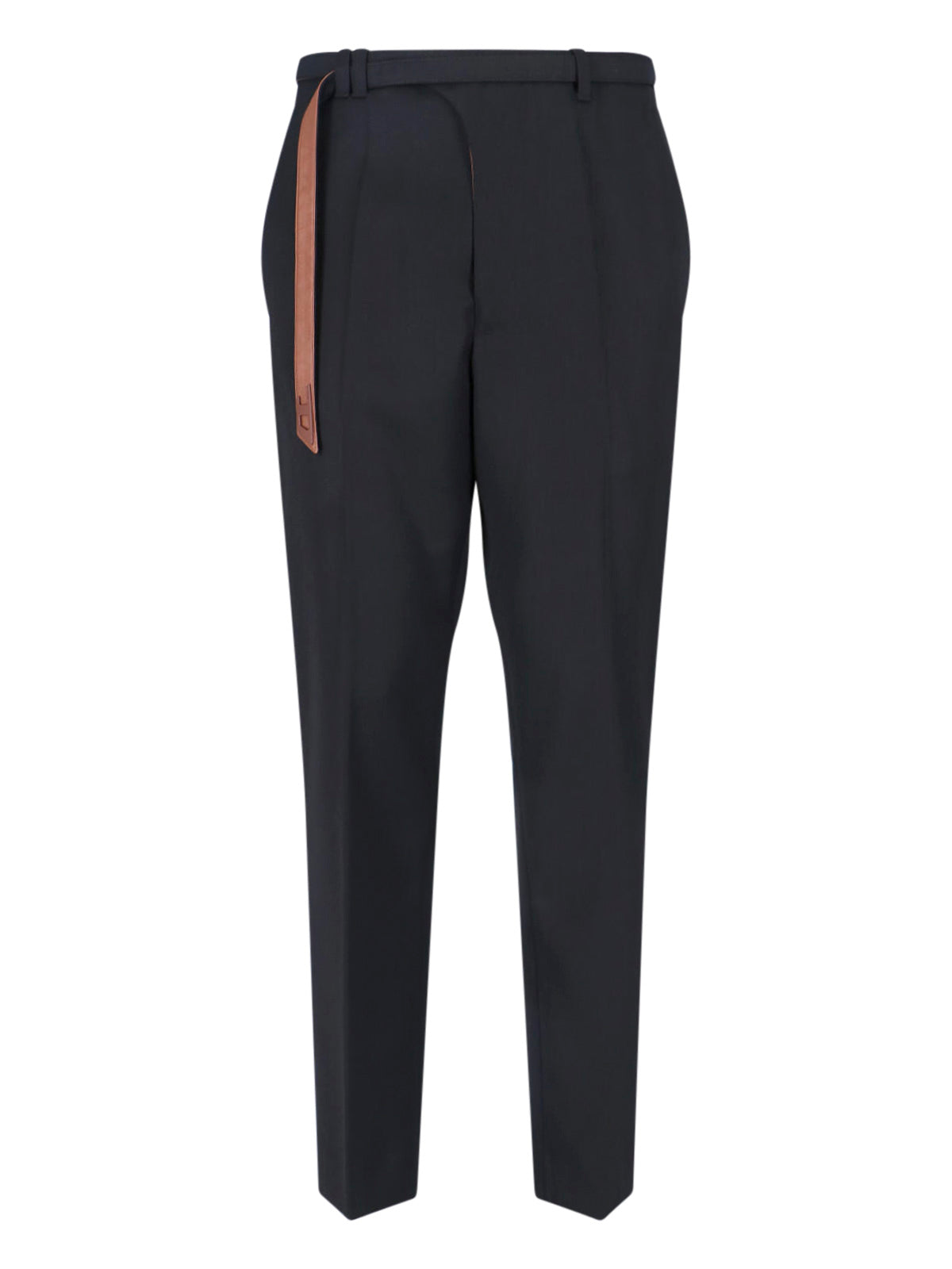 Men's Tailored Wool-Blend Trousers with Stretch