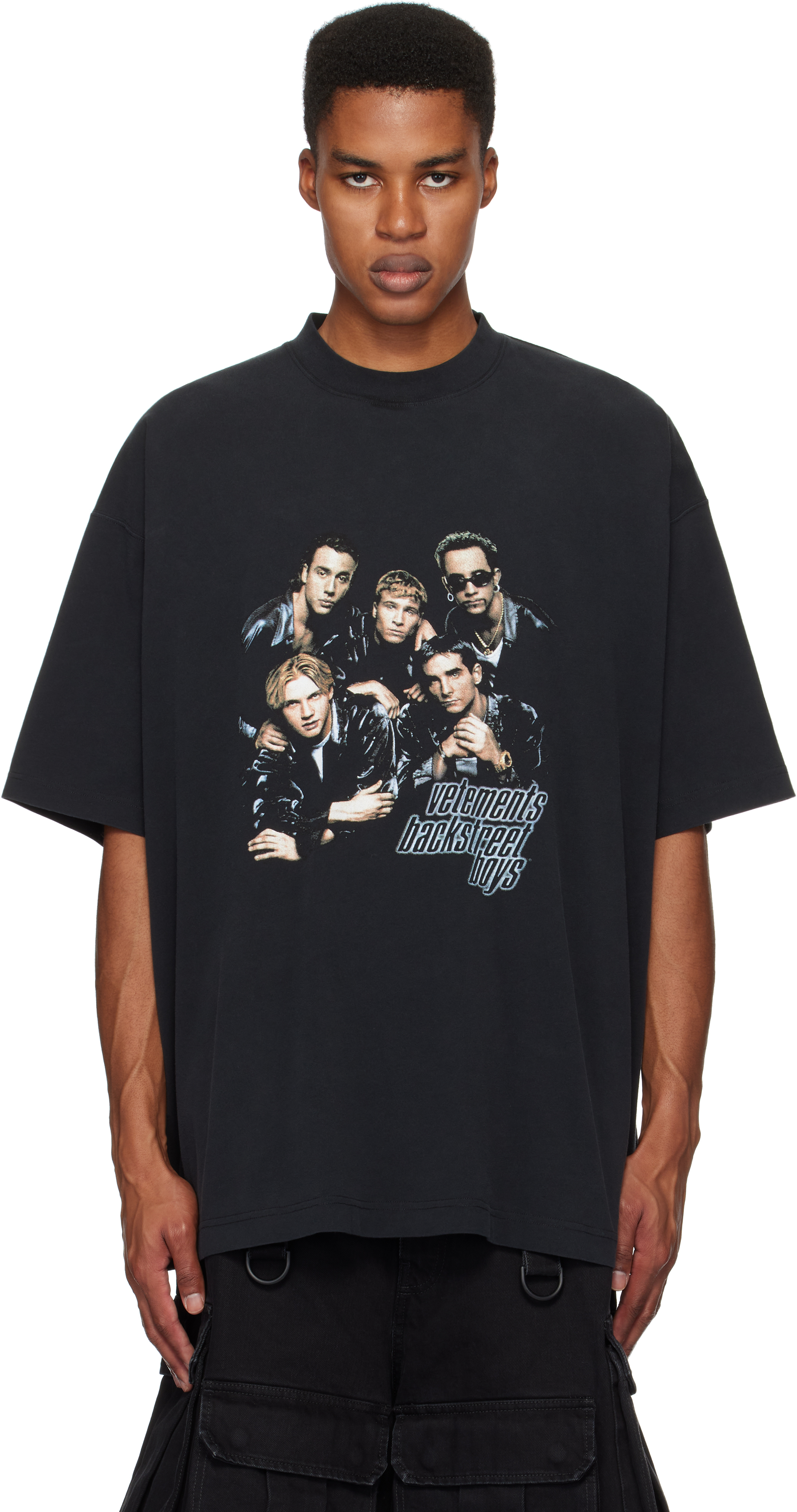 VETEMENTS Black 'Backstreet Boys' Oversized T-shirt