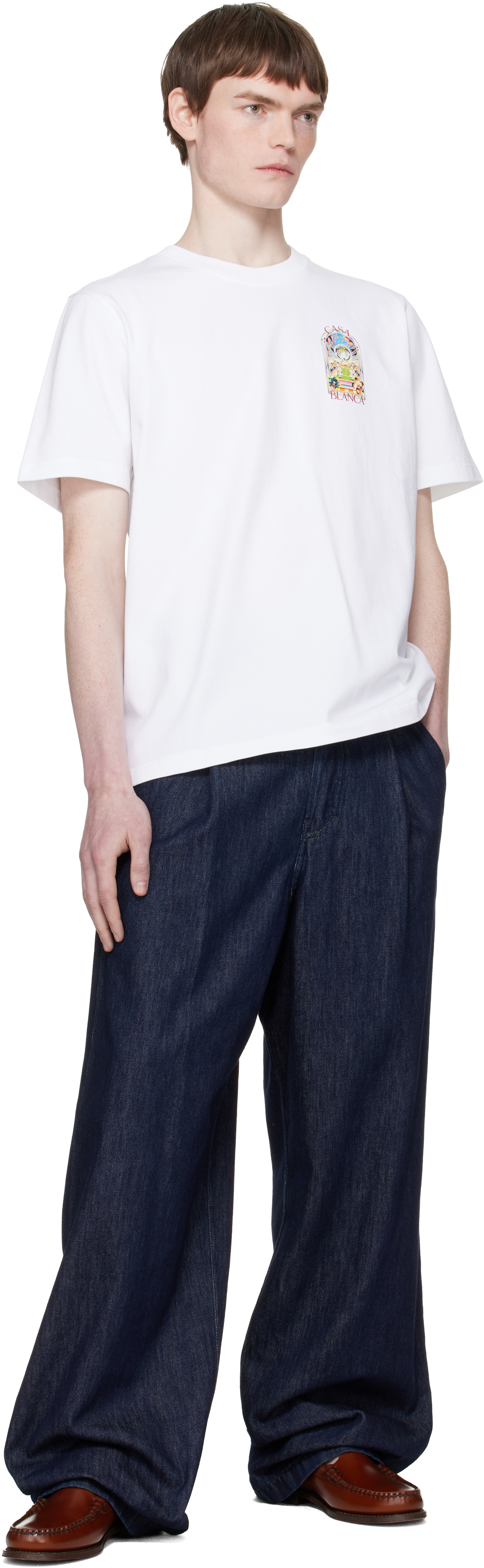 White Tennis Landscape Short Sleeve T‑shirt