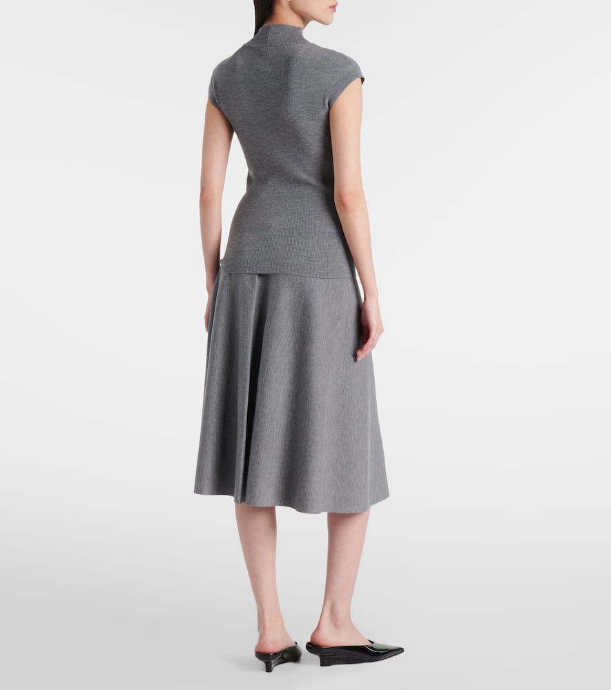 Wool mockneck top