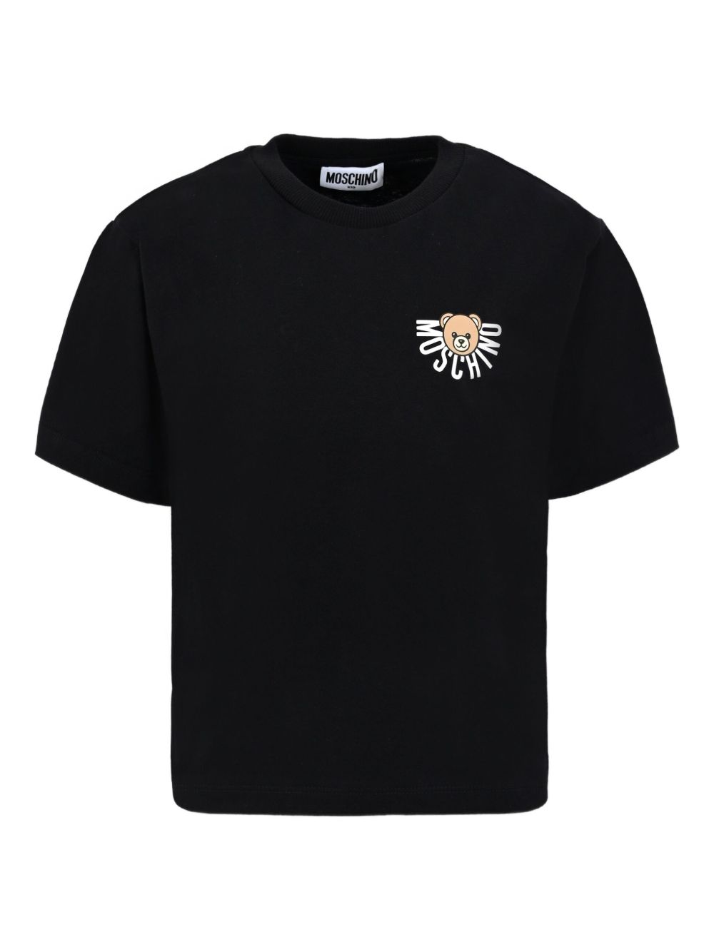 Teddy Bear-print cotton T-shirt - Black