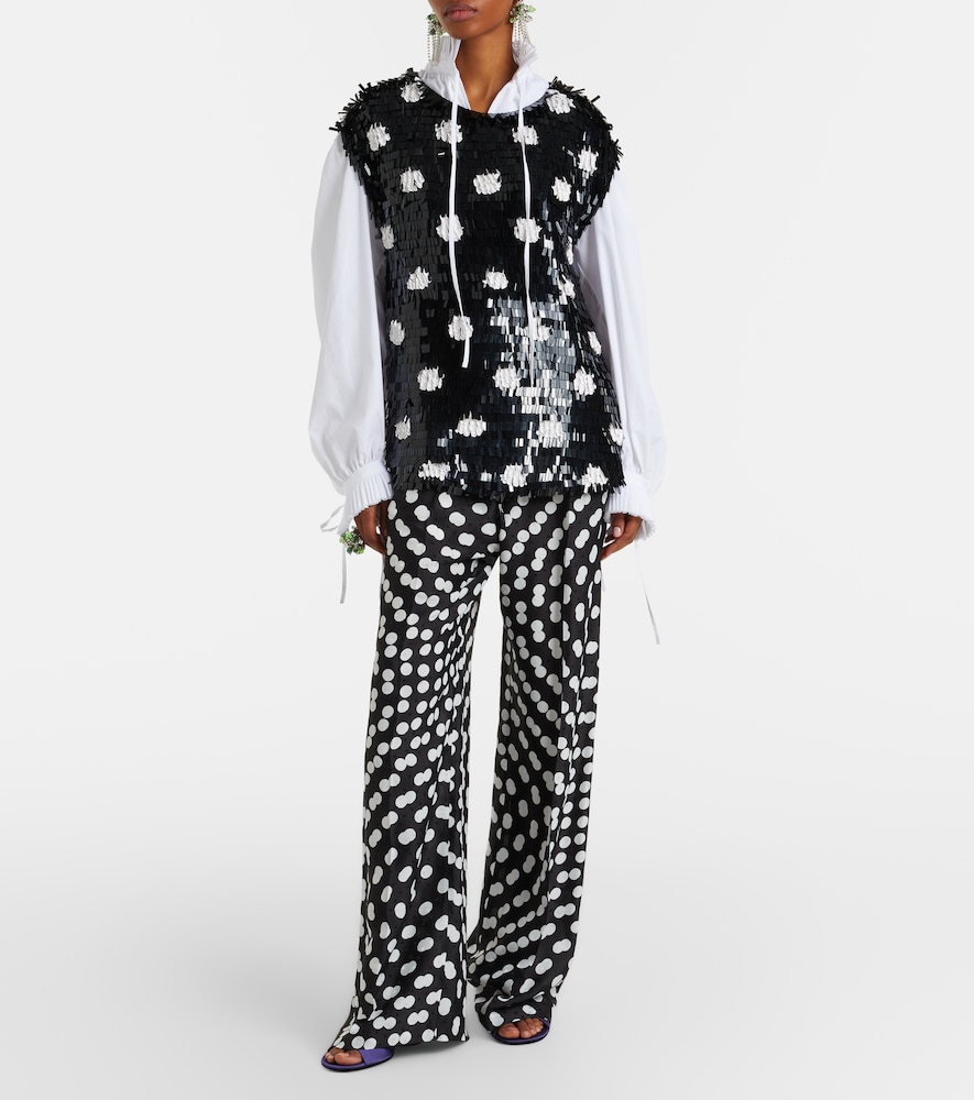 Cuzco sequined silk top
