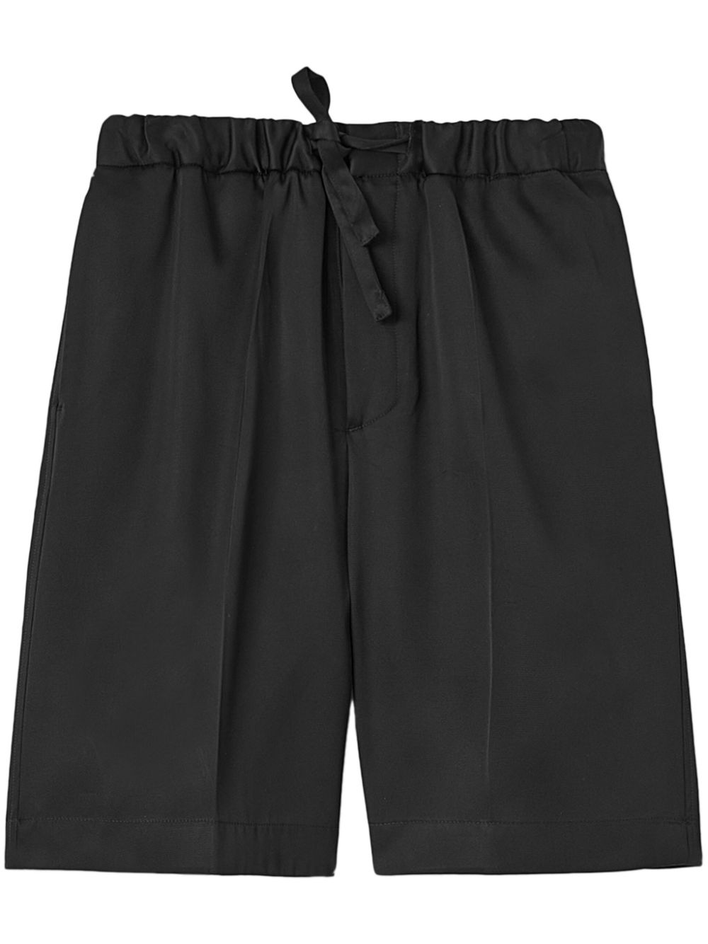 Drawstring-waist shorts - Black