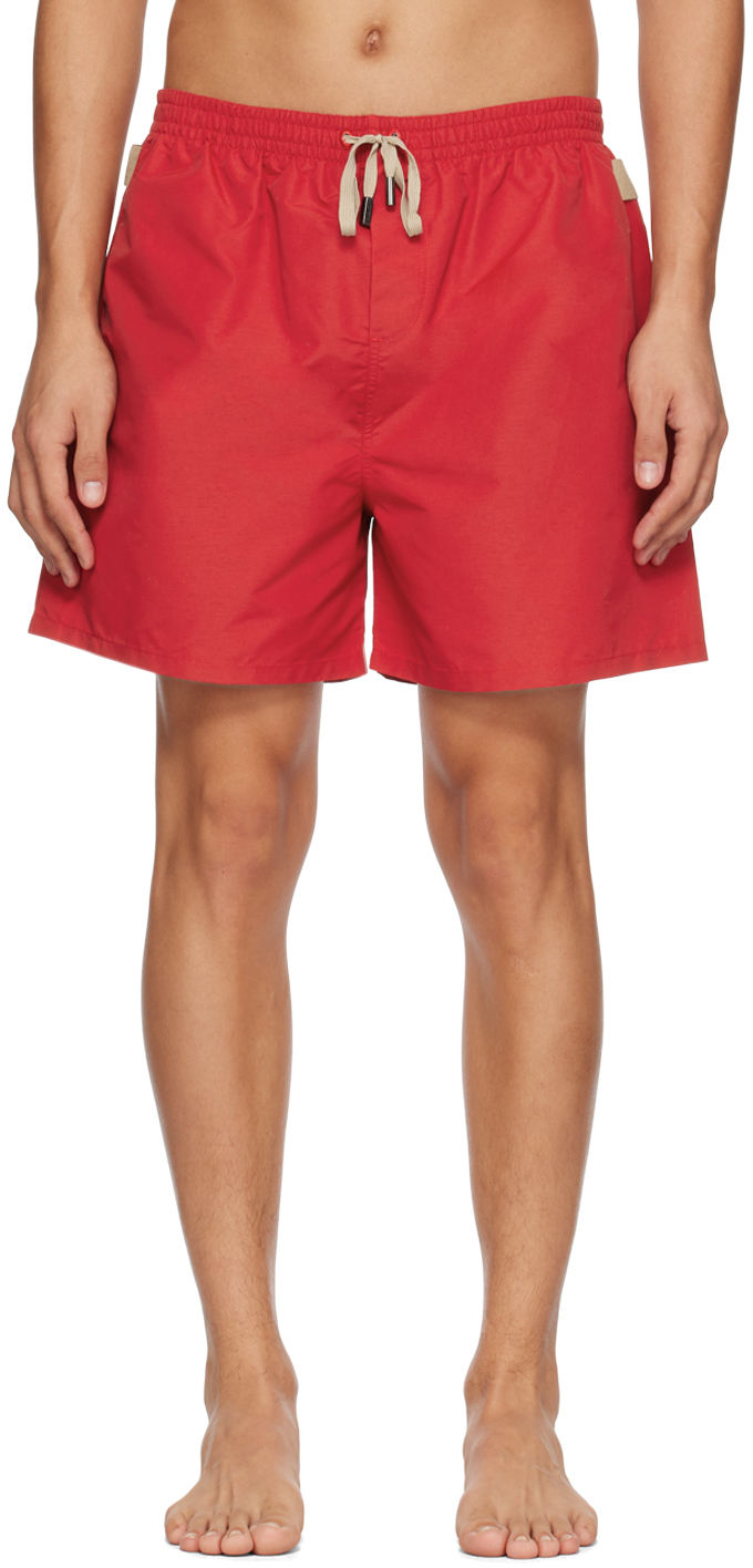 Red Le Mayo Praia swim shorts
