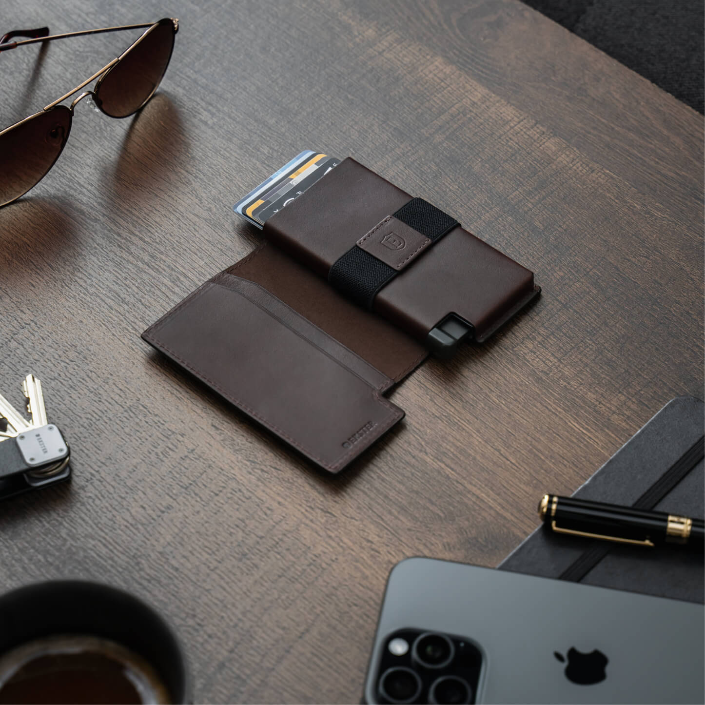 Men's Wallet - Smiley x Ekster Pro Premium Slim Men's Wallet Trackable Wallet Leather Smart Wallet RFID Blocking